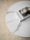 Miniatyrbild 5 av 6: Rootz Modern Round soffbord - Samtida marmorutseende - Minimalistisk design - Anti -Slip Pads - 60 cm x 60 cm x 30 cm