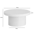 Miniatyrbillede 4 af 6: Rootz Moderne sofabord - højglans bord - rund overflade - alsidig brug - 60 cm x 60 cm x 30 cm