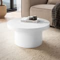 Miniatyrbillede 2 af 6: Rootz Moderne sofabord - højglans bord - rund overflade - alsidig brug - 60 cm x 60 cm x 30 cm