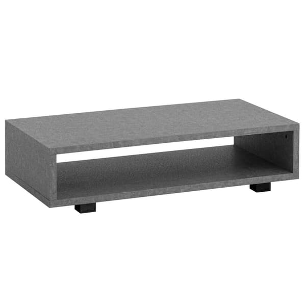 Rootz Moderne sofabord - Stue Bord - Moderne design - Betonudseende, rigelig opbevaring - 100 cm x 50 cm x 25 cm