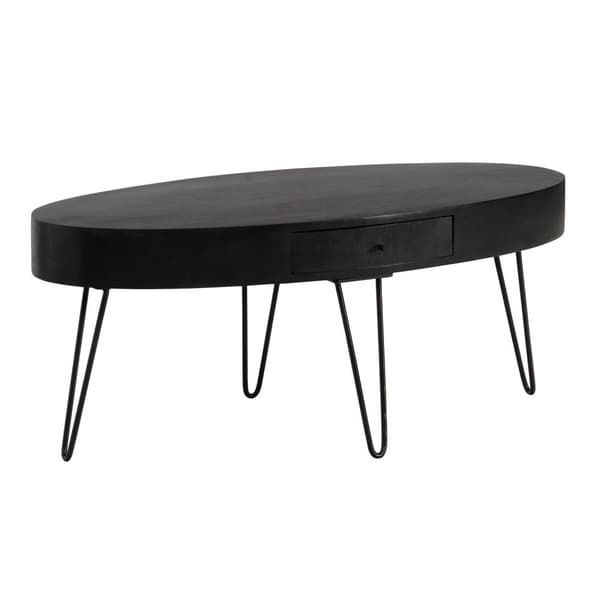 Rootz Modern soffbord - Ovalbord - Styliskt mittpunkt - Extra förvaring - 100 cm x 50 cm x 40 cm