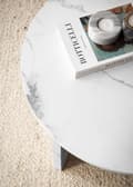 Miniatyrbillede 5 af 6: Rootz Moderne sofabord - Round Table - Marmor Look - Anti -Slip Design - 60 cm x 60 cm x 33 cm