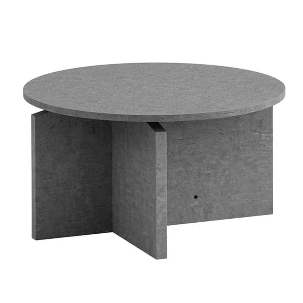 Rootz -moderni sohvapöytä - pyöreä pöytä - betoni - tilaa säästävä muotoilu - 60 cm x 60 cm x 33cm