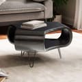 Miniatyrbillede 2 af 6: Rootz Modern Living Room Bord - Sofabord - Stor opbevaring - Solid Wood & Iron - 60 cm x 60 cm x 35 cm