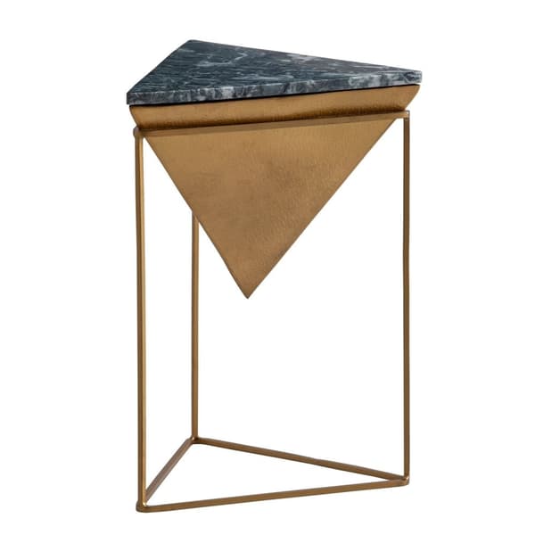 Rootz Triangular Side Table - Moderne sidebord - Marmorbord - Unikt design - 37 cm x 37 cm x 53 cm