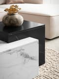 Miniatyrbild 5 av 6: Rootz Modern soffbord - Matt White Look - 2 Level Storage - Extra utrymme för tillbehör - 120 cm x 60 cm x 40 cm