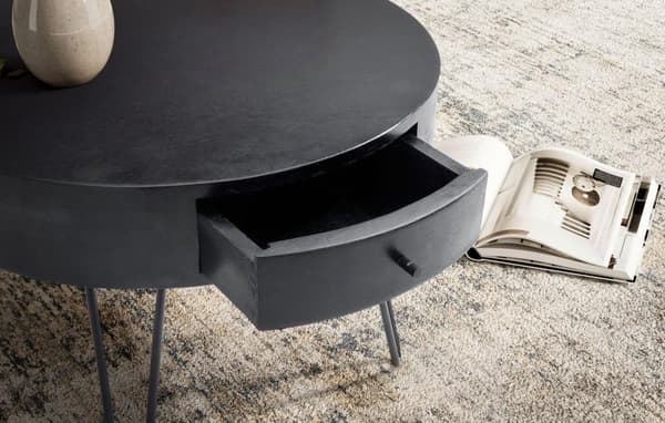 Rootz Moderne sofabord - Slående sofabord - Round Storage Table - Unik design - 60 cm x 60 cm x 43 cm