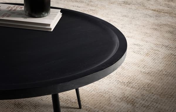 Rootz Pyöreä sohvapöytä - Pyöreä sohvapöytä - puinen keskipöytä - käsintehty eleganssi - 75 cm x 75 cm x 38 cm
