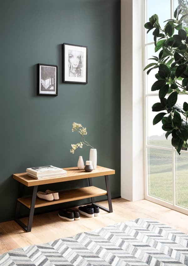 Rootz rektangulær sofabord - moderne softs - brunt, sort look - rigelig opbevaring - 100 cm x 40 cm x 41 cm
