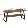 Miniatyrbillede 10 af 11: Rootz rektangulær sofabord - moderne softs - brunt, sort look - rigelig opbevaring - 100 cm x 40 cm x 41 cm