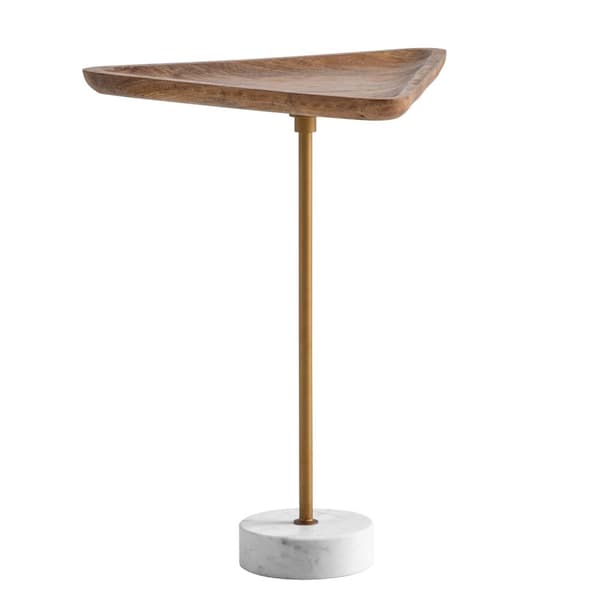 Rootz Triangular Side Table - Moderne sidebord - Håndlavet accenttabel - Unikt design - 45 cm x 40 cm x 55 cm