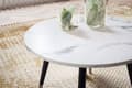 Miniatyrbild 4 av 5: Rootz Modern Round soffbord - Accentbord - vardagsrumsbord - vitt look - Elegant design - 60 cm x 60 cm x 41 cm