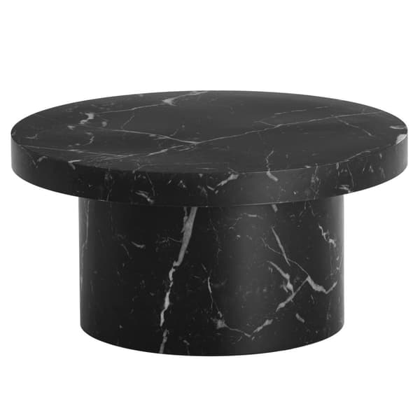 Rootz Round soffbord - Modernt bord - Black Look Table - Anti -Slip Feature - 60cm x 60 cm x 30 cm