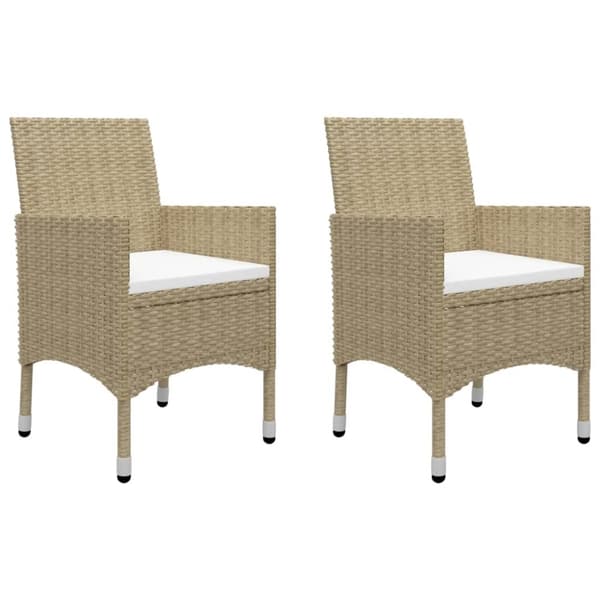 Matgrupp för trädgården 5 delar beige