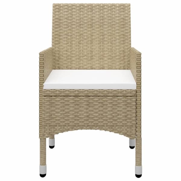 Matgrupp för trädgården 5 delar beige