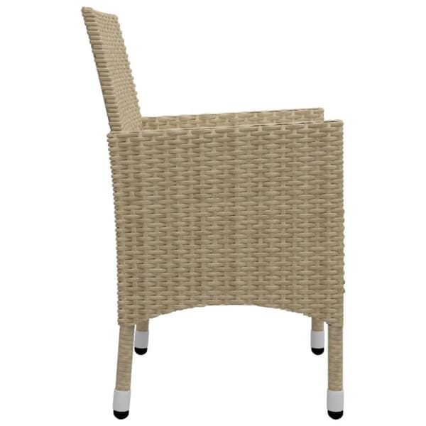 Matgrupp för trädgården 5 delar beige