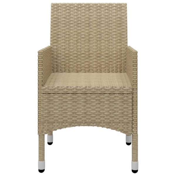 Matgrupp för trädgården 5 delar beige