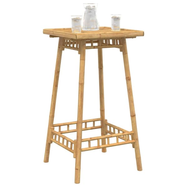 Barbord för utomhusbruk fyrkantigt 55x55x100 cm bambu