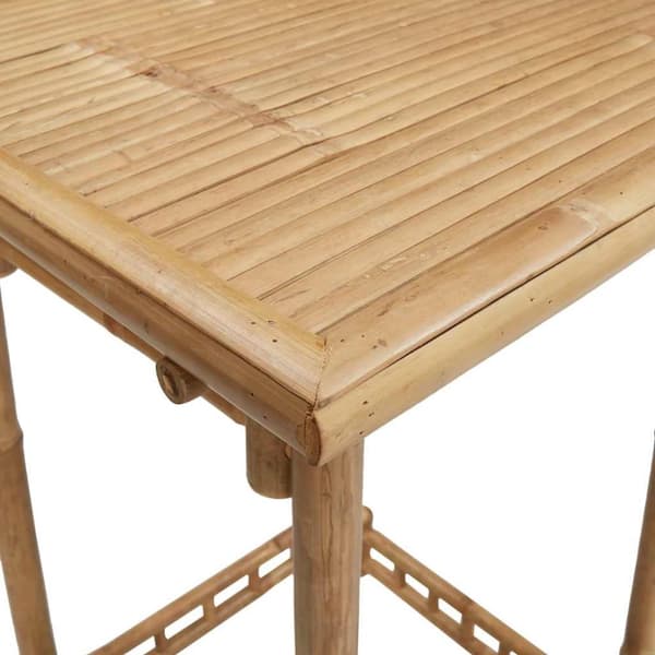 Barbord för utomhusbruk fyrkantigt 55x55x100 cm bambu