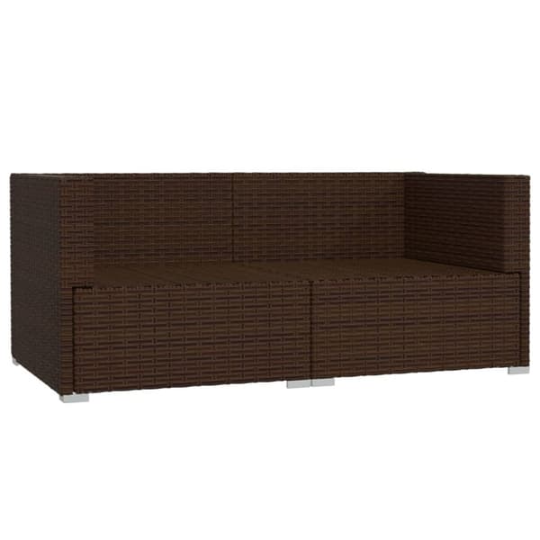 Soffa 2-sits med dynor konstrotting brun