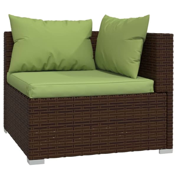 Soffa 2-sits med dynor konstrotting brun
