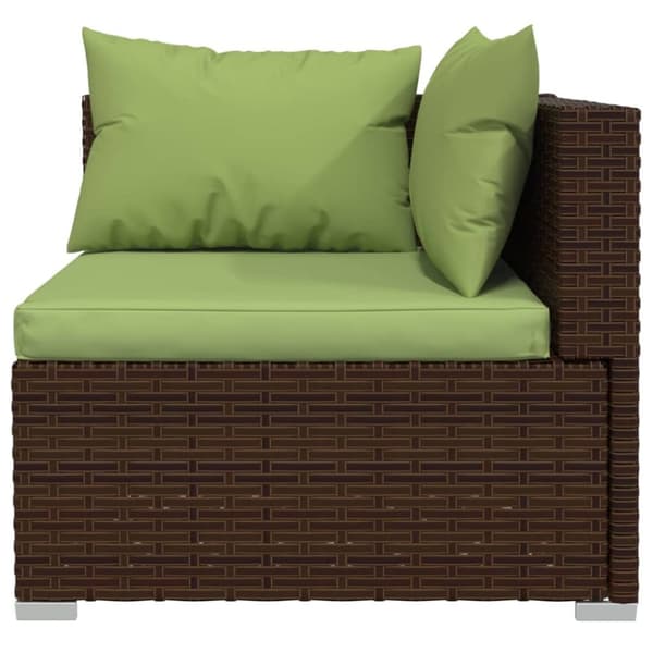 Soffa 2-sits med dynor konstrotting brun