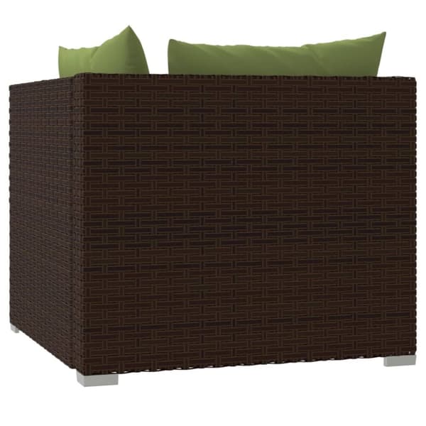 Soffa 2-sits med dynor konstrotting brun
