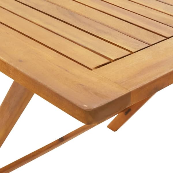 Matgrupp för trädgården 5 delar beige tyg och massivt trä