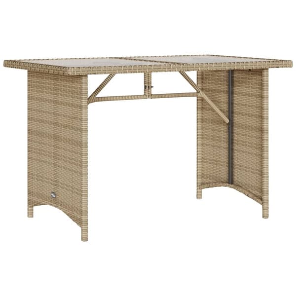 Matgrupp för trädgården med dynor 2 delar beige konstrotting