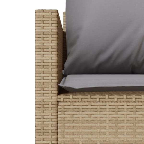 Bistrogrupp med dynor 3 delar beige konstrotting