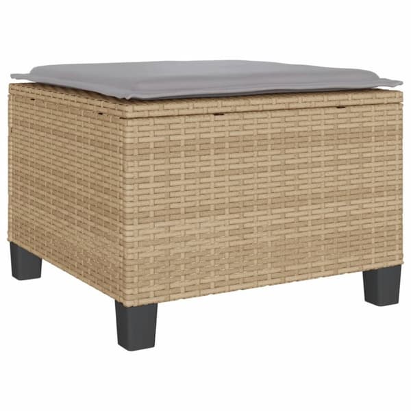 Bistrogrupp med dynor 3 delar beige konstrotting
