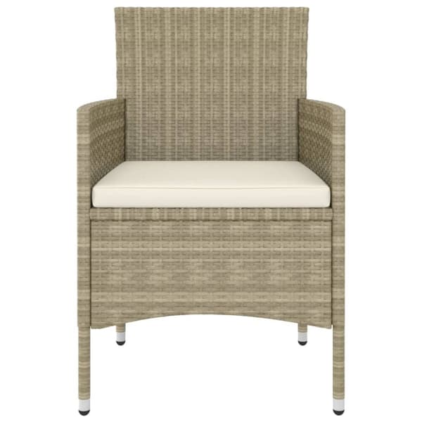 Loungegrupp för trädgården 5 delar konstrotting beige