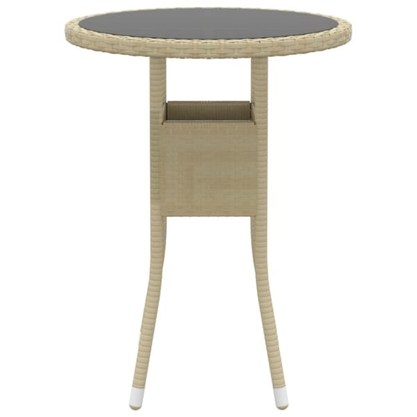 Loungegrupp för trädgården 5 delar konstrotting beige