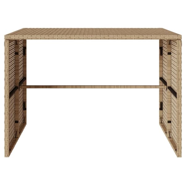 Matgrupp för trädgården 3 delar med dynor beige konstrotting