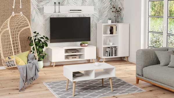 Sandi Skandinaviskt soffbord vitt