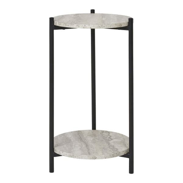Sidebord, Leuven, 27x46 cm, Sort/Beige