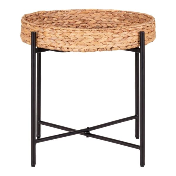 Sidebord, Naro, 50x48.5 cm, Sort/Naturlig