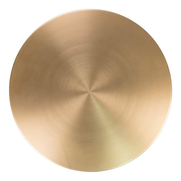 Sidebord, Lecco, Ø51x52 cm, Messing/Marmor