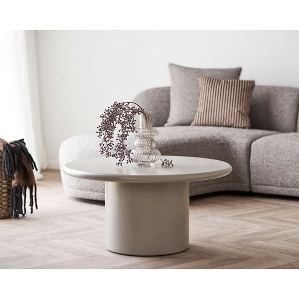 Nagano sofabord Ø80 cm sandfarget.