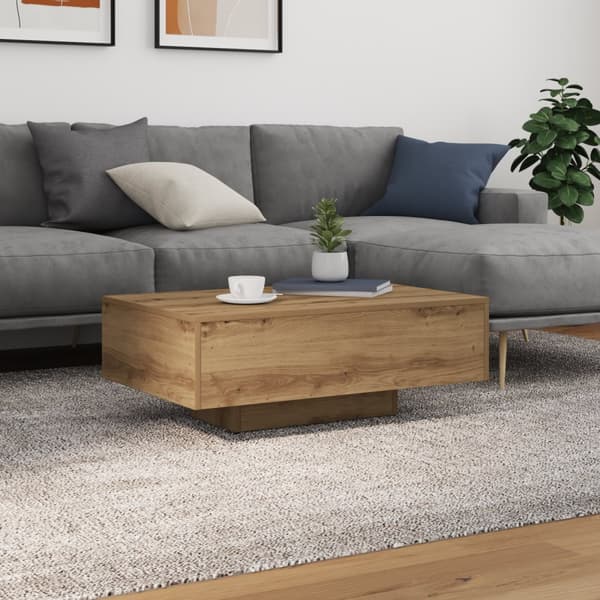 Soffbord med LED-lampor artisan ek 85x55x31 cm