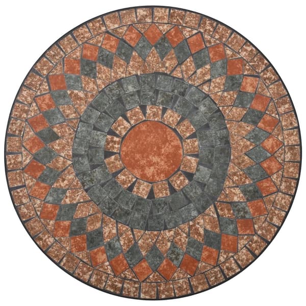 Mosaikbord 3 st keramik orange/grå