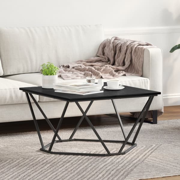 Kaffeebord Svart Ek 80x80x45 cm Konstruerat Trä