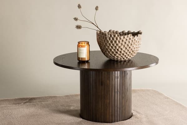 Soffbord, Bianca, ø 80 cm, Mocca