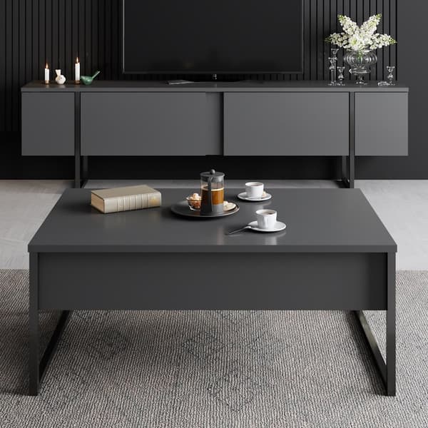 Sofabord, Luxe, 90x60 cm, Sort