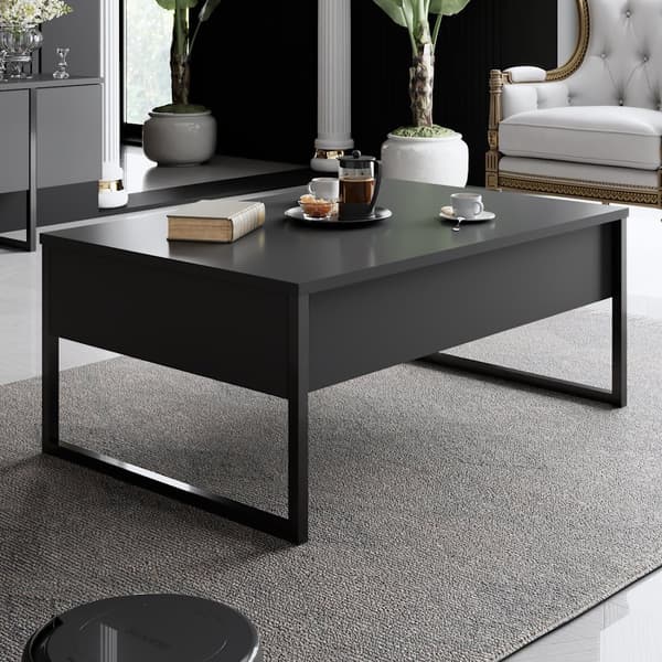 Sofabord, Luxe, 90x60 cm, Sort