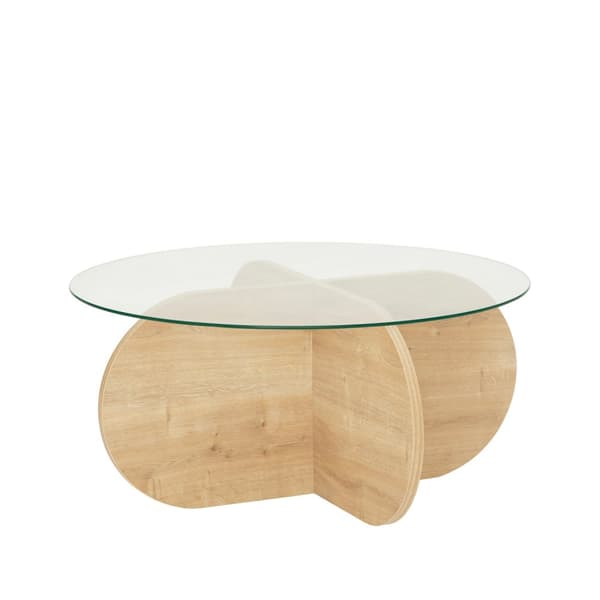 Sofabord i glas, 75x35x75 cm, safir