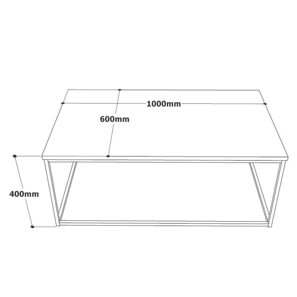 Soffbord, 100x40x60 cm, brunt