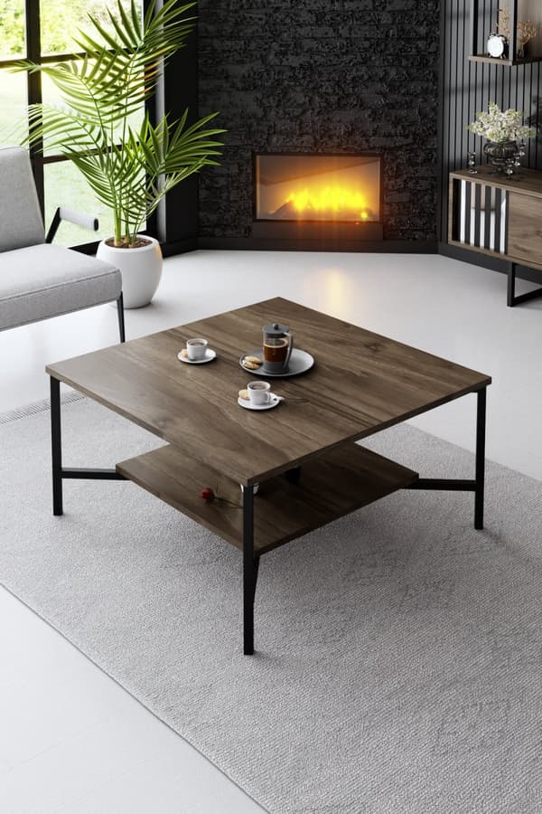 Sofabord, Kalune Design, 80x80 cm, brunt