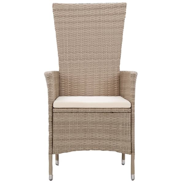Matgrupp för trädgården med dynor 3 delar beige