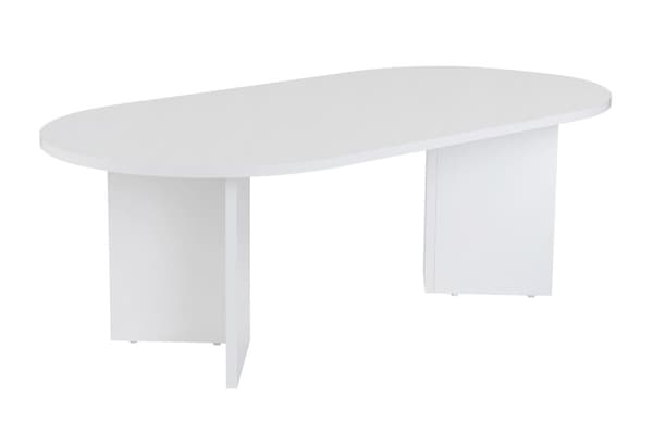 Ovalt soffbord, Sobel, 119x40x60 cm, Vit